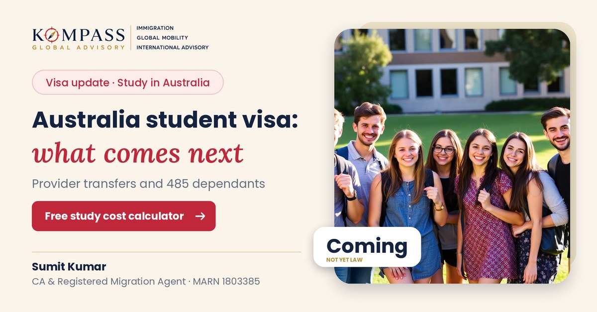 Australia student visa what comes next: provider transfers and 485 dependants