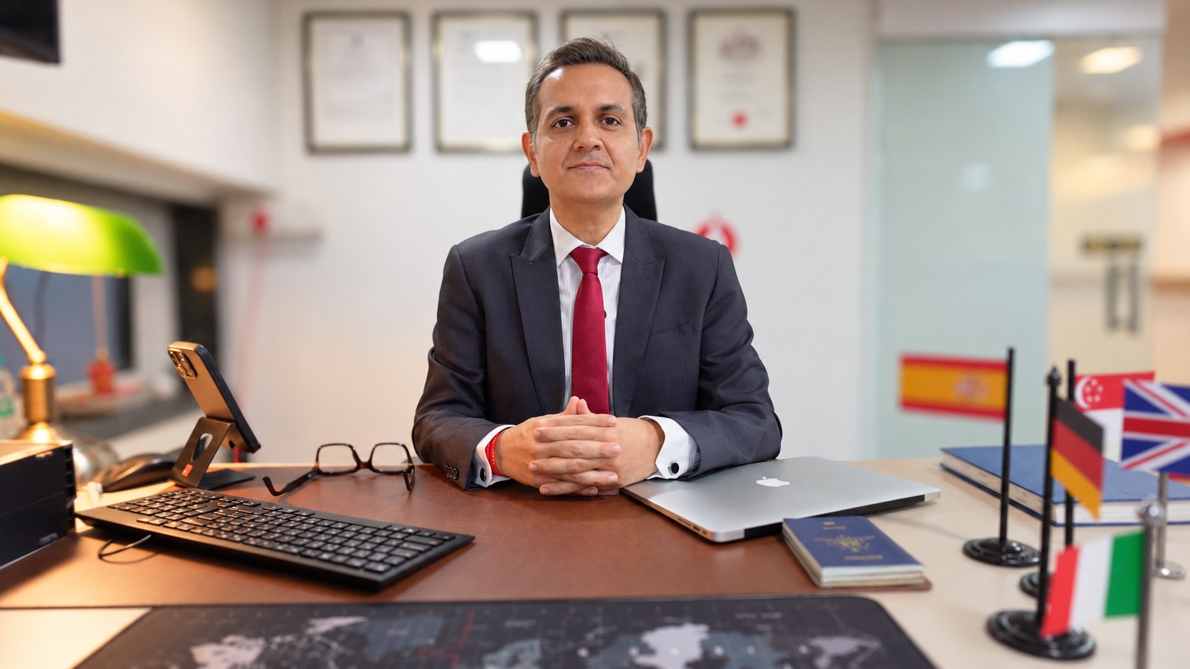 Sumit Kumar at his desk